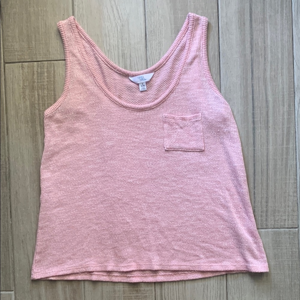 TimeandTru Pink Tank Top with Scoop Neck - Women’s Small